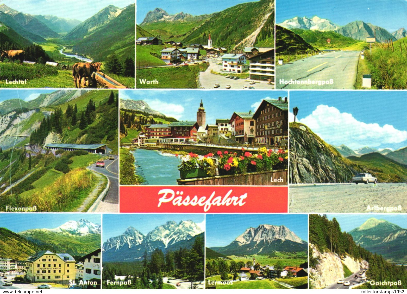 AUSTRIA, FERNPASS, GAICHTPASS, ARLBERGPASS, HOCHTANNBERGPASS, WARTH, LECHTAL, PANORAMA - Colecciones Y Lotes