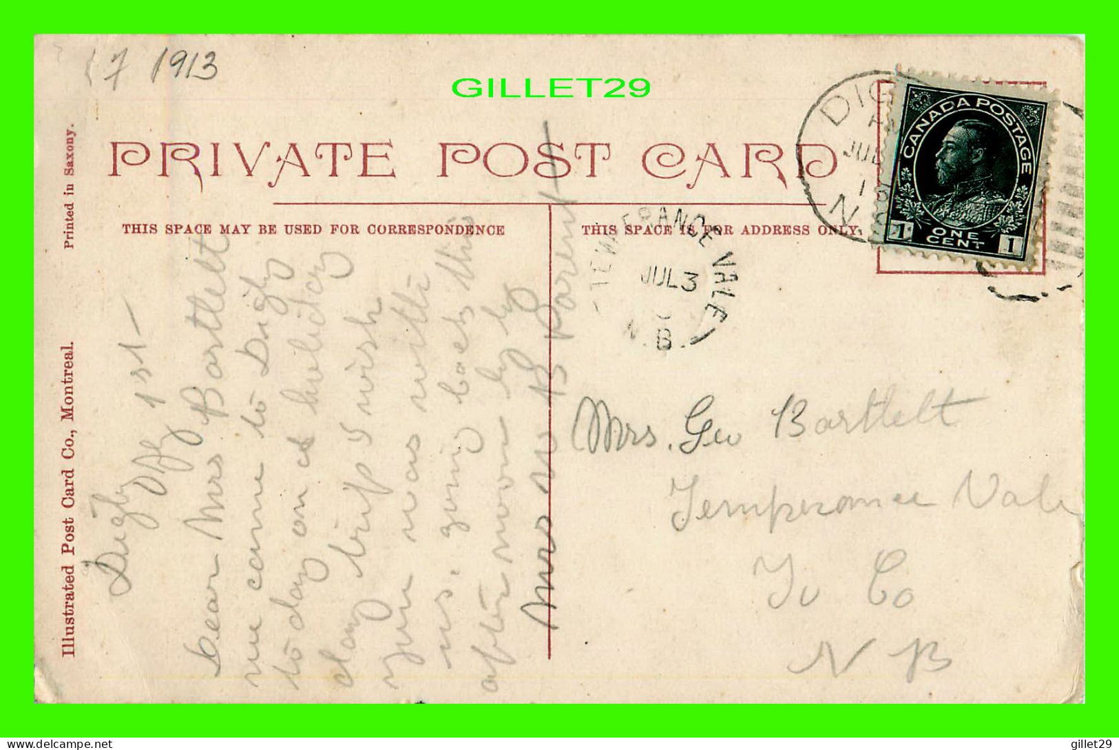 DIGBY, NOVA SCOTIA - GENERAL VIEW - TRAVEL IN 1913 -  ILLUSTRATED POST CARD CO - - Altri & Non Classificati