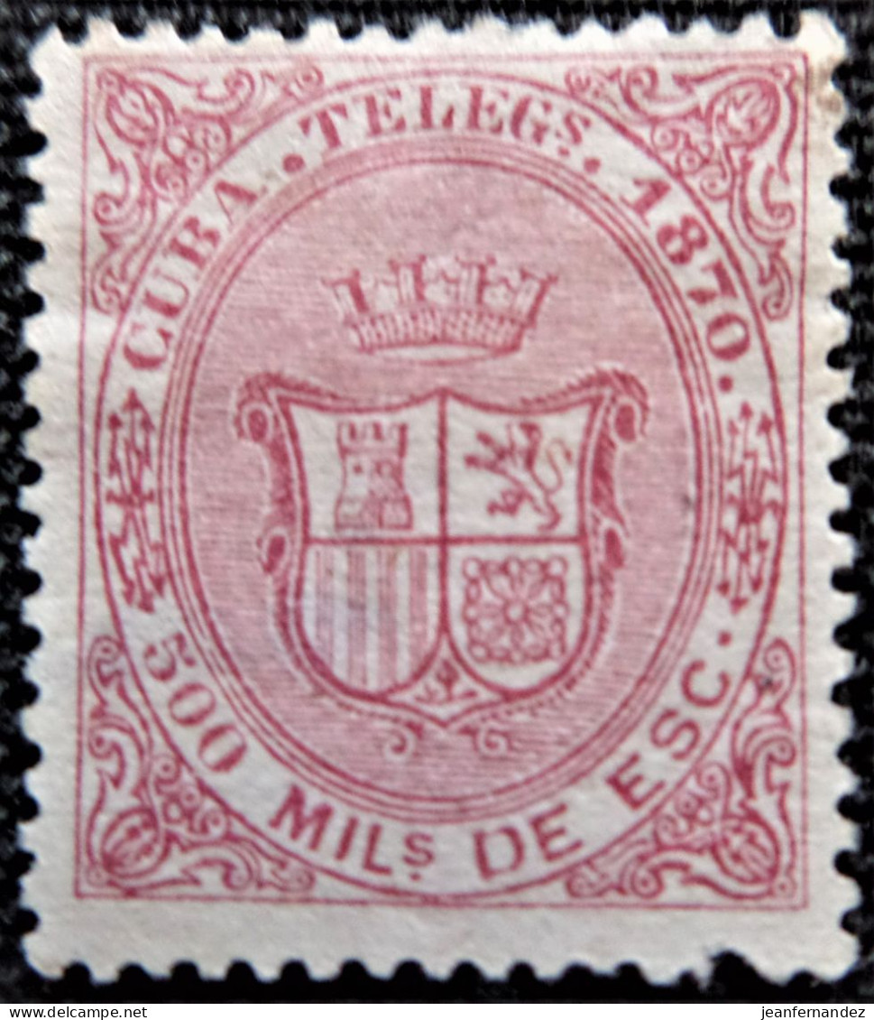 Espagne > Colonies Et Dépendances > Cuba Télégraphe 1870 Armoiries  Edifil N° 8 - Cuba (1874-1898)