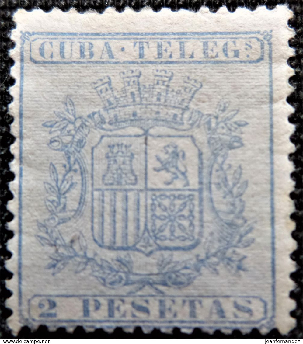 Espagne > Colonies Et Dépendances > Cuba Télégraphe 1875 Armoiries  Edifil N° 33 - Cuba (1874-1898)