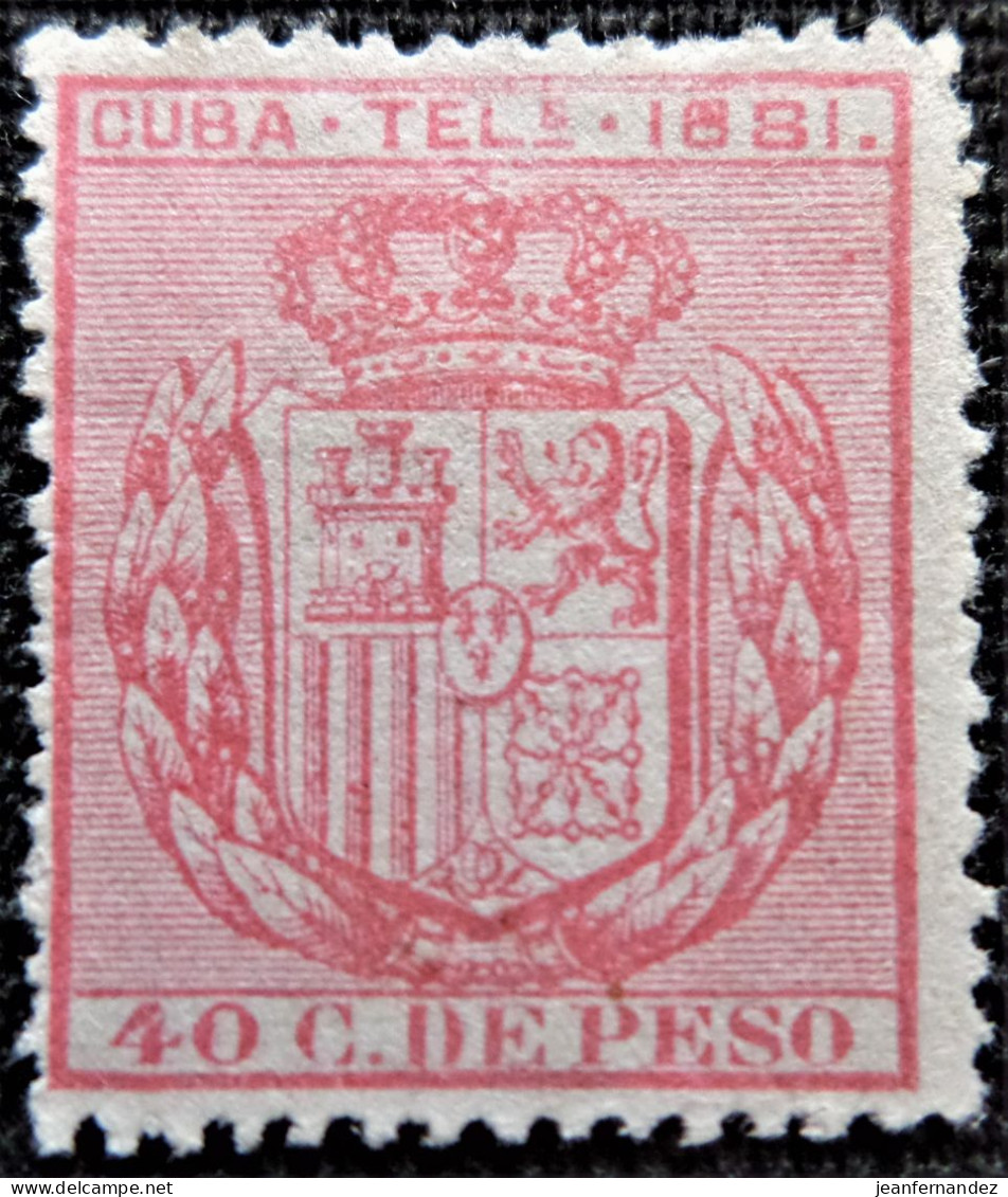 Espagne > Colonies Et Dépendances > Cuba Télégraphe 1881 Armoiries  Edifil N° 50 - Cuba (1874-1898)