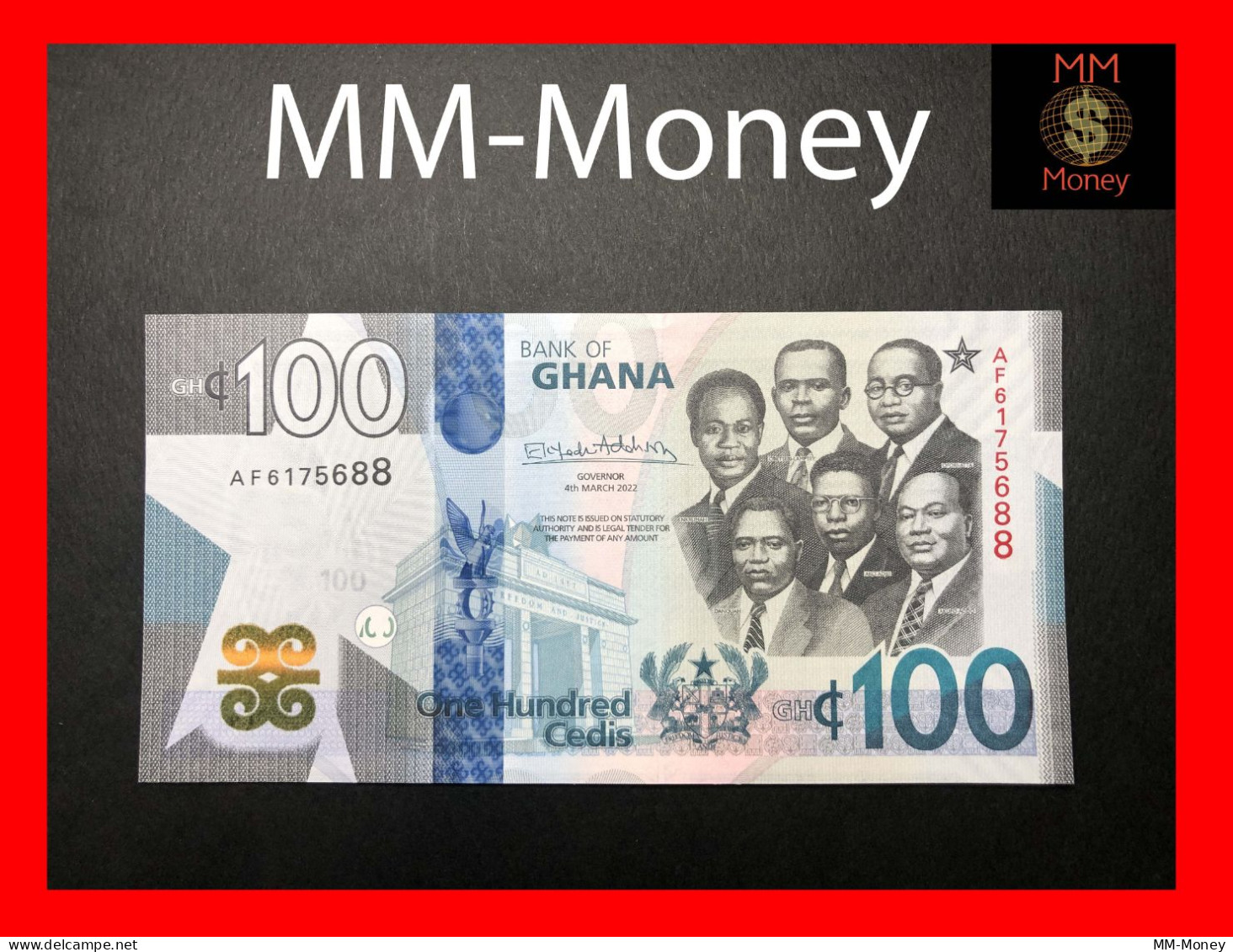 GHANA  100 Cedis   4.3.2022   P.  50    UNC - Ghana