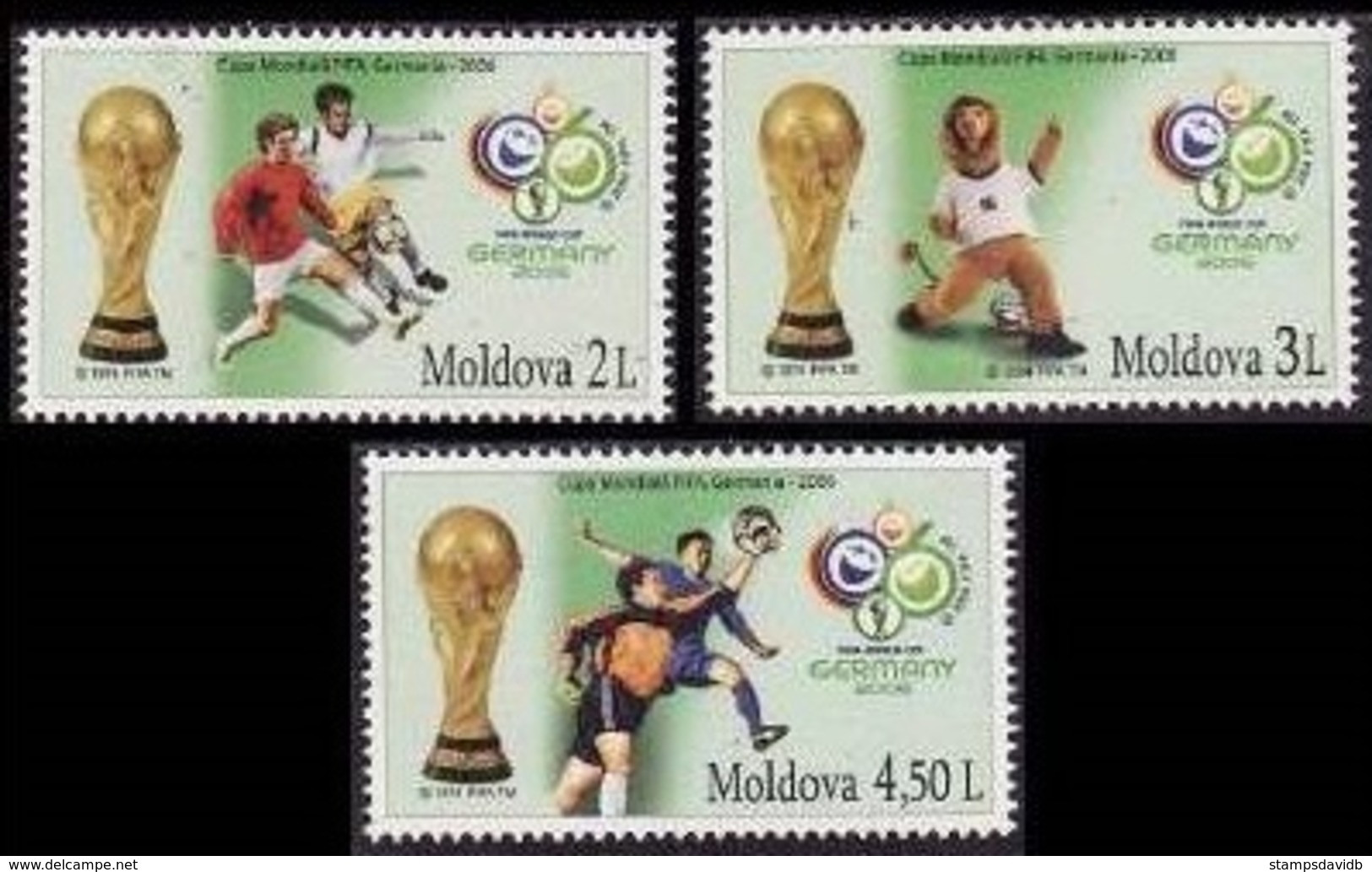 2006	Moldova	552-554	2006 World Championship On Football Germania	7,50 € - 2006 – Germany