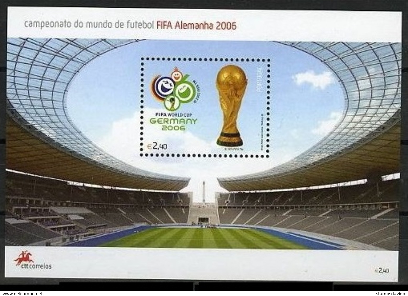 2006	Portugal	3058/B240	2006 World Championship On Football Germania - 2006 – Germany