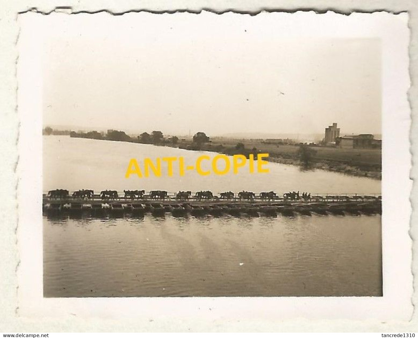 WW2 PHOTO ORIGINALE Pont KO à COURCELLES SUR SEINE Près Gaillon Aubevoye Les Andelys EURE 27 Entre Vernon Rouen - 1939-45