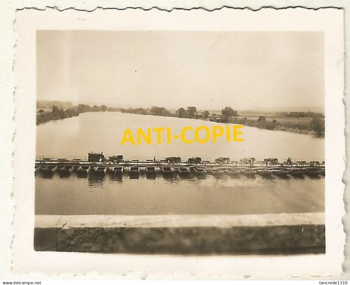 WW2 PHOTO ORIGINALE Pont KO à COURCELLES SUR SEINE Près Gaillon Aubevoye Les Andelys EURE 27 Entre Vernon Rouen - 1939-45