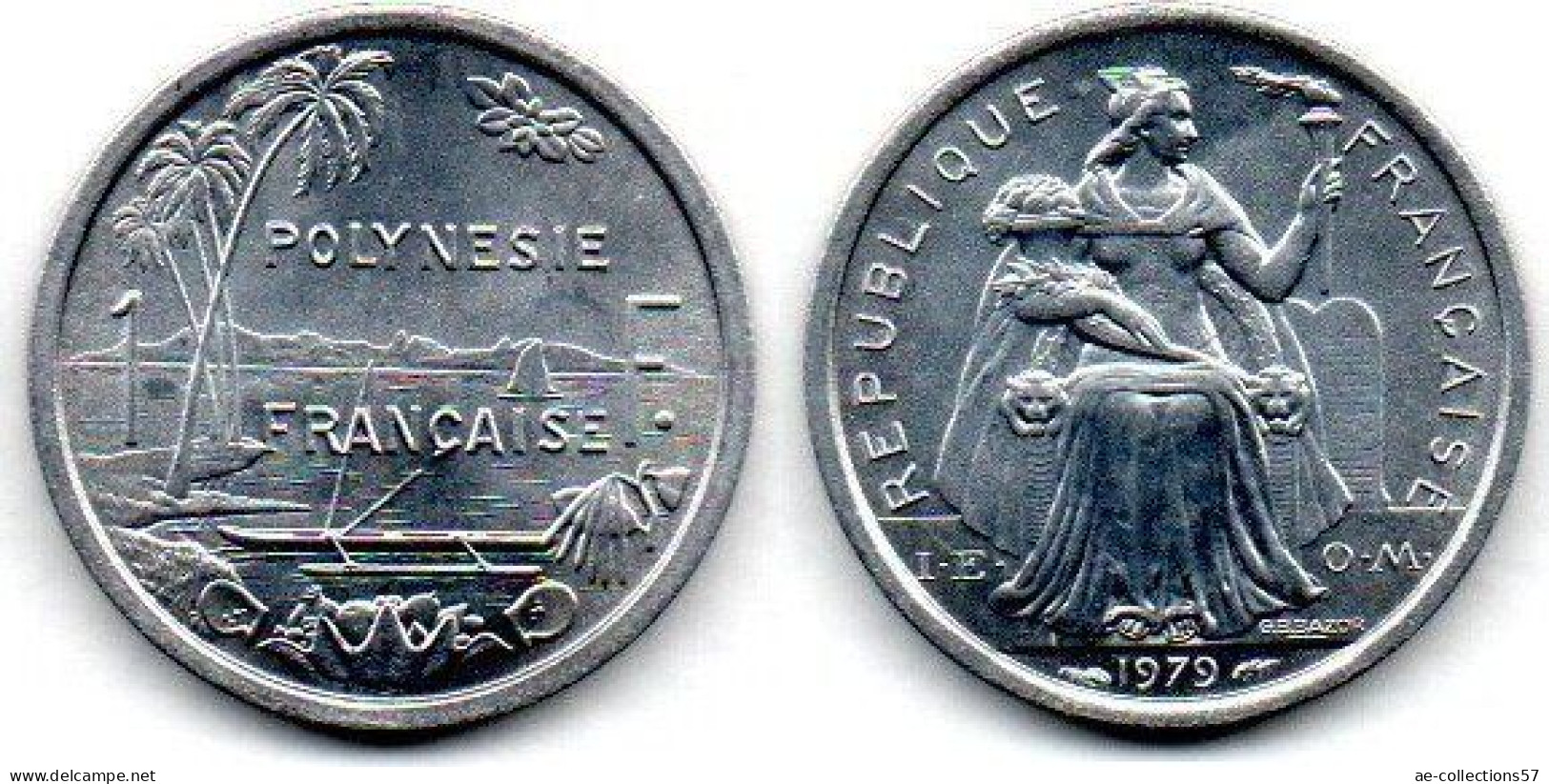 MA 24990 / Polynésie Française 1 Franc 1979 SPL - Polynésie Française