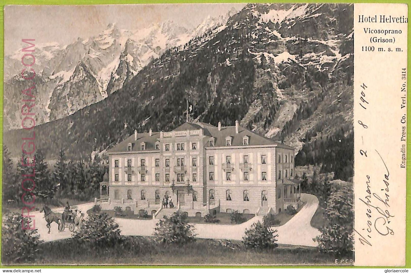 Ad6719 - SWITZERLAND Schweitz - Ansichtskarten VINTAGE POSTCARD-Vicosoprano-1904 - Vicosoprano