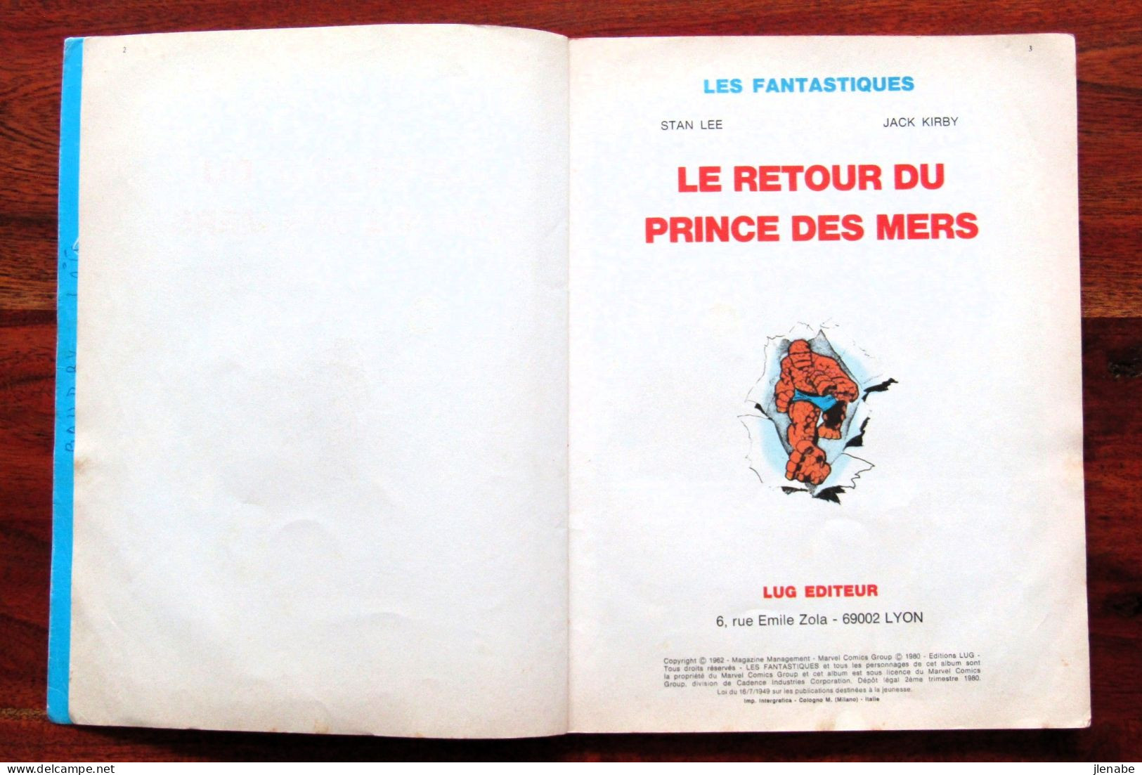 Retour Des FantastIques ( Le ) Le Retour Du Prince Des Mers Par Stan Lee Et Kirby 1980 - Fantastic 7