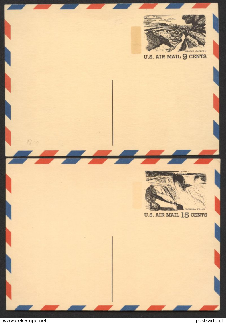 UXC12-13 Air Mail Postal Cards Mint Vf 1972 - 1961-80