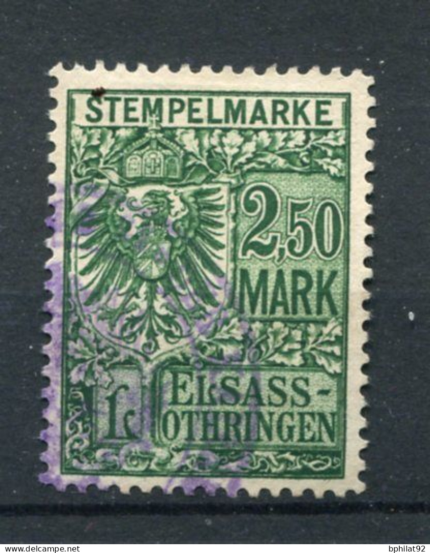 !!! FISCAUX D'ALSACE LORAINE, FISCAL AL N°125 OBLITERE - Used Stamps