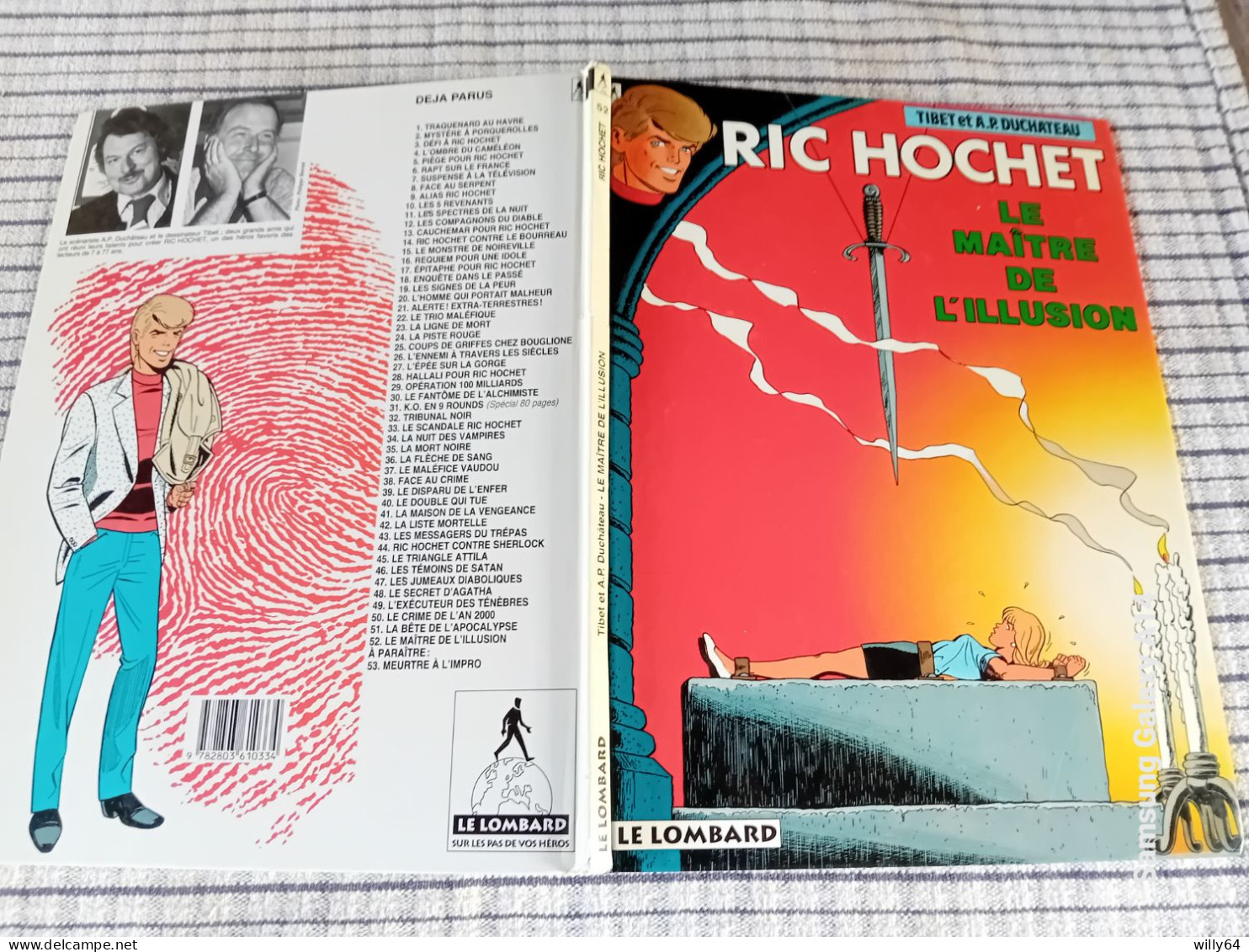 RIC HOCHET   " Le Maitre De L'Illusion "   LE LOMBARD  EO 1993  T52  TBE - Ric Hochet