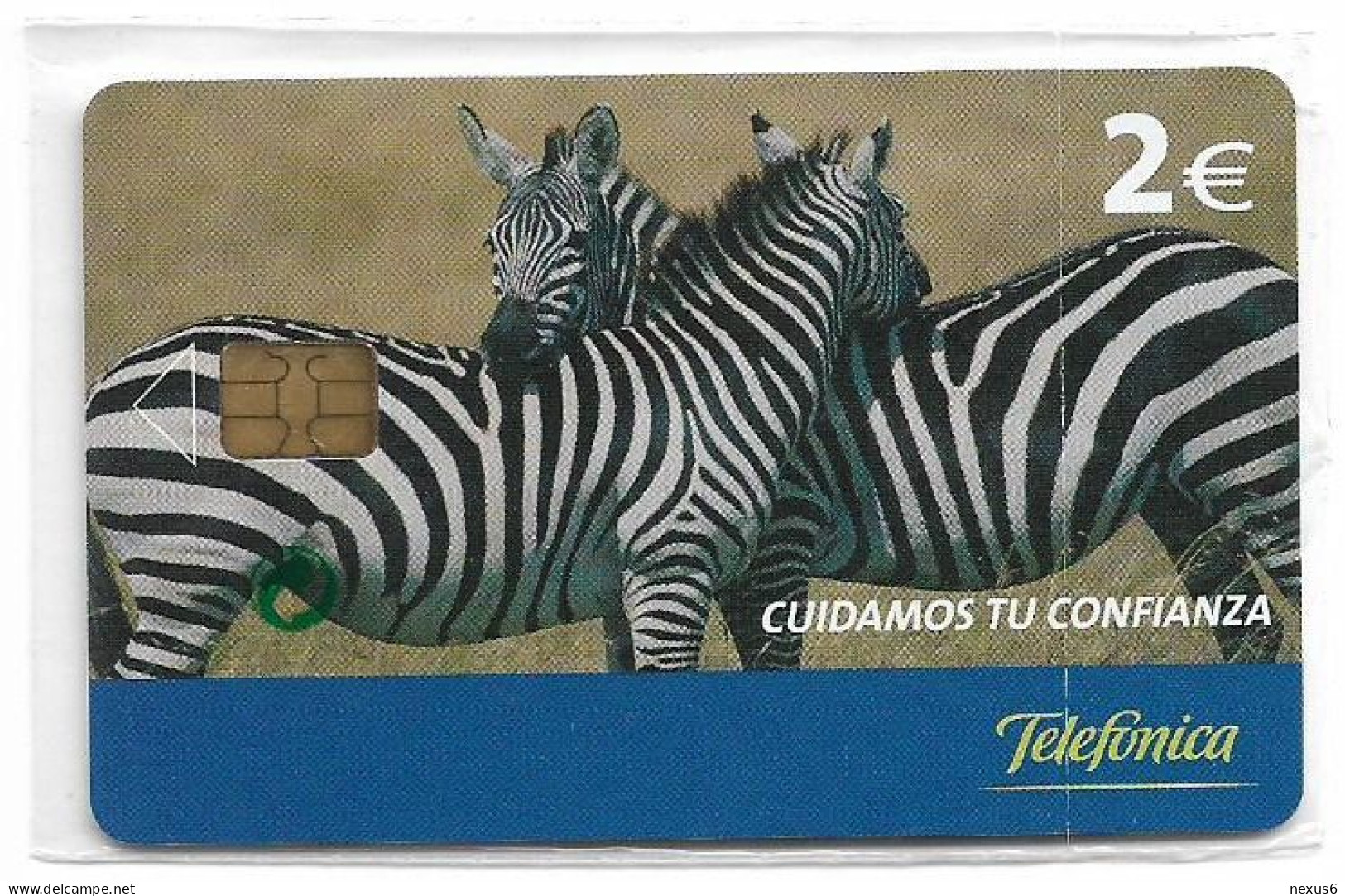 Spain - Telefónica - Cuidamos Tu Confianza - Zebras Animals - P-572 - 09.2005, 2€, 6.500ex, NSB - Private Issues