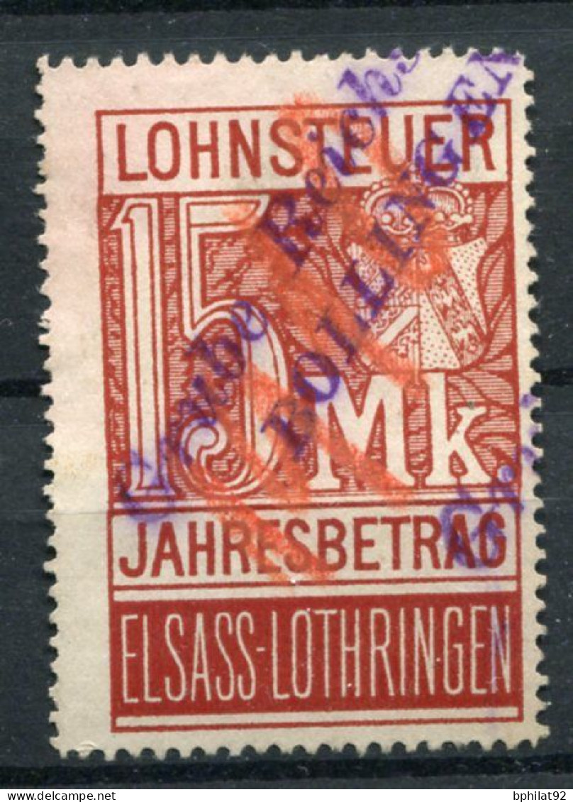 !!! FISCAUX D'ALSACE LORAINE, N°75 OBLITERE - Used Stamps