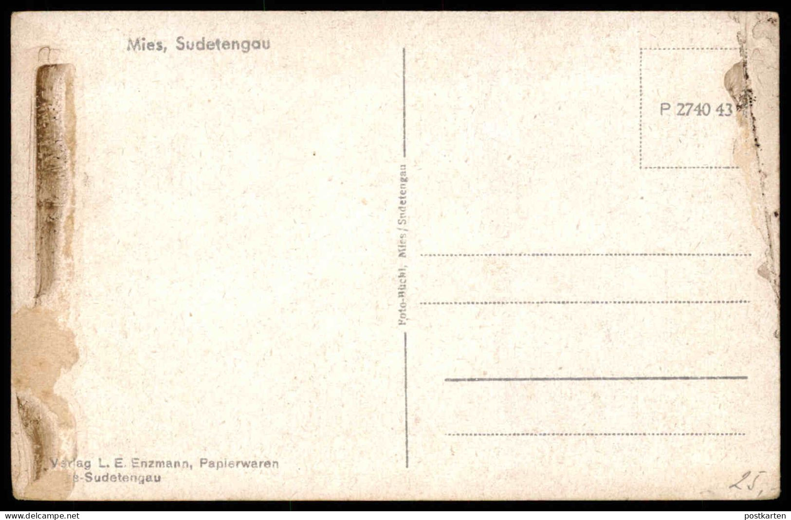 ALTE POSTKARTE MIES SUDETENGAU STRIBRO OKRES TACHOV Ceska Czech Republic Tschechische Republik Ansichtskarte AK Postcard - Sudeten