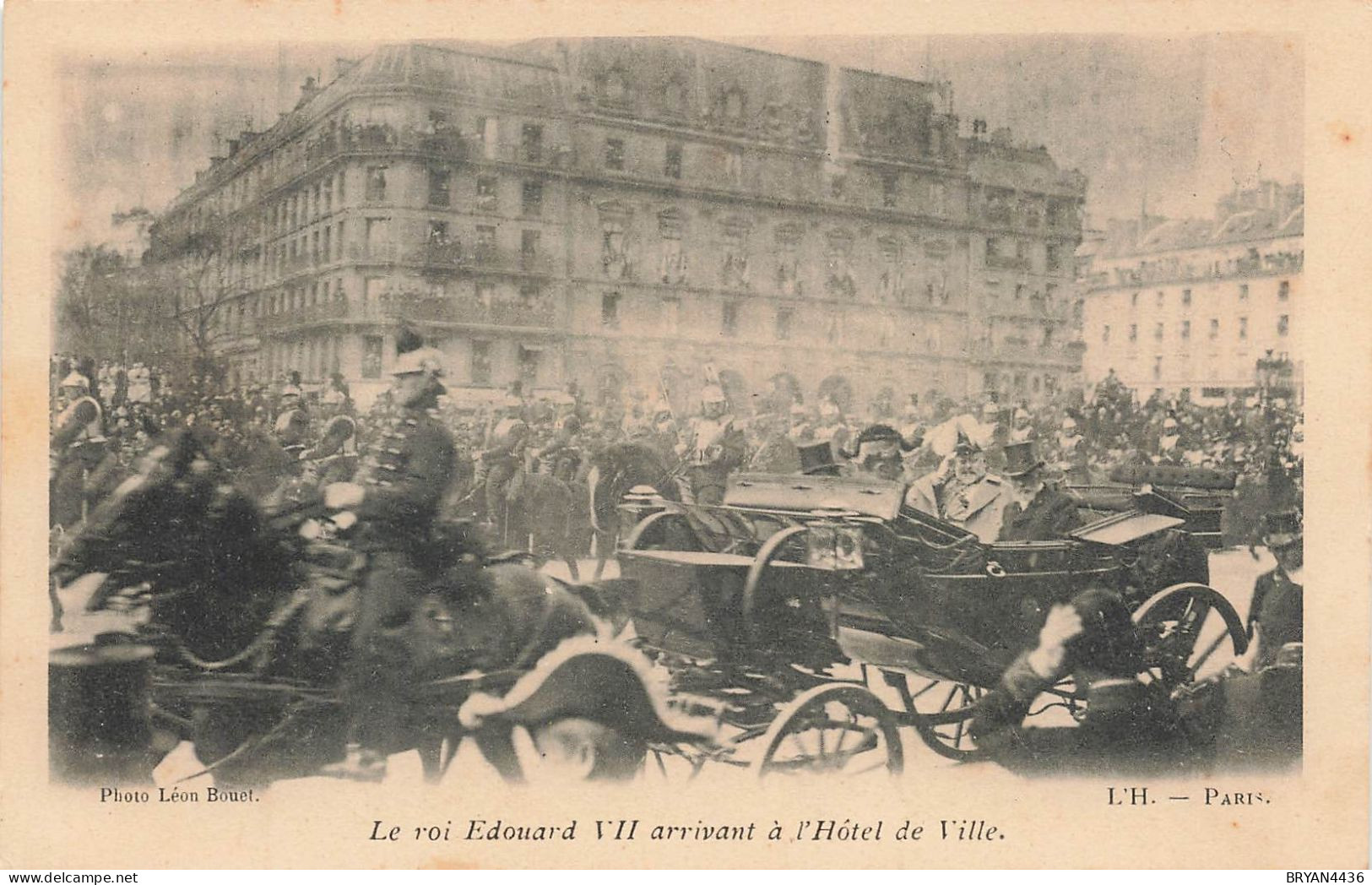 VISITE Du ROI EDOUARD VII - PARIS - HOTEL De VILLE  - CARTE PRECURSEUR - TRES BON ETAT - Receptions