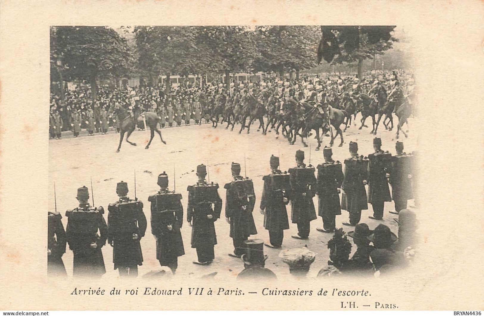 VISITE Du ROI EDOUARD VII - ARRIVEE Du ROI à PARIS - L' ESCORTE  - CARTE PRECURSEUR - TRES BON ETAT - Receptions