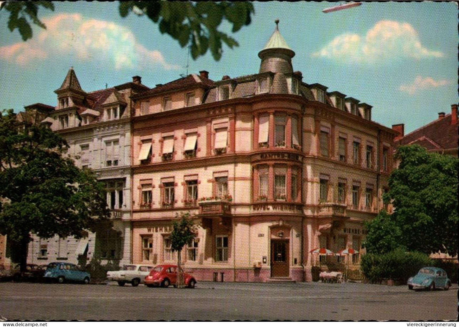 ! 1972 Hotel Wiehrehof, Hildastr. 66, Freiburg, Autos, Cars, VW Käfer, Renault - PKW