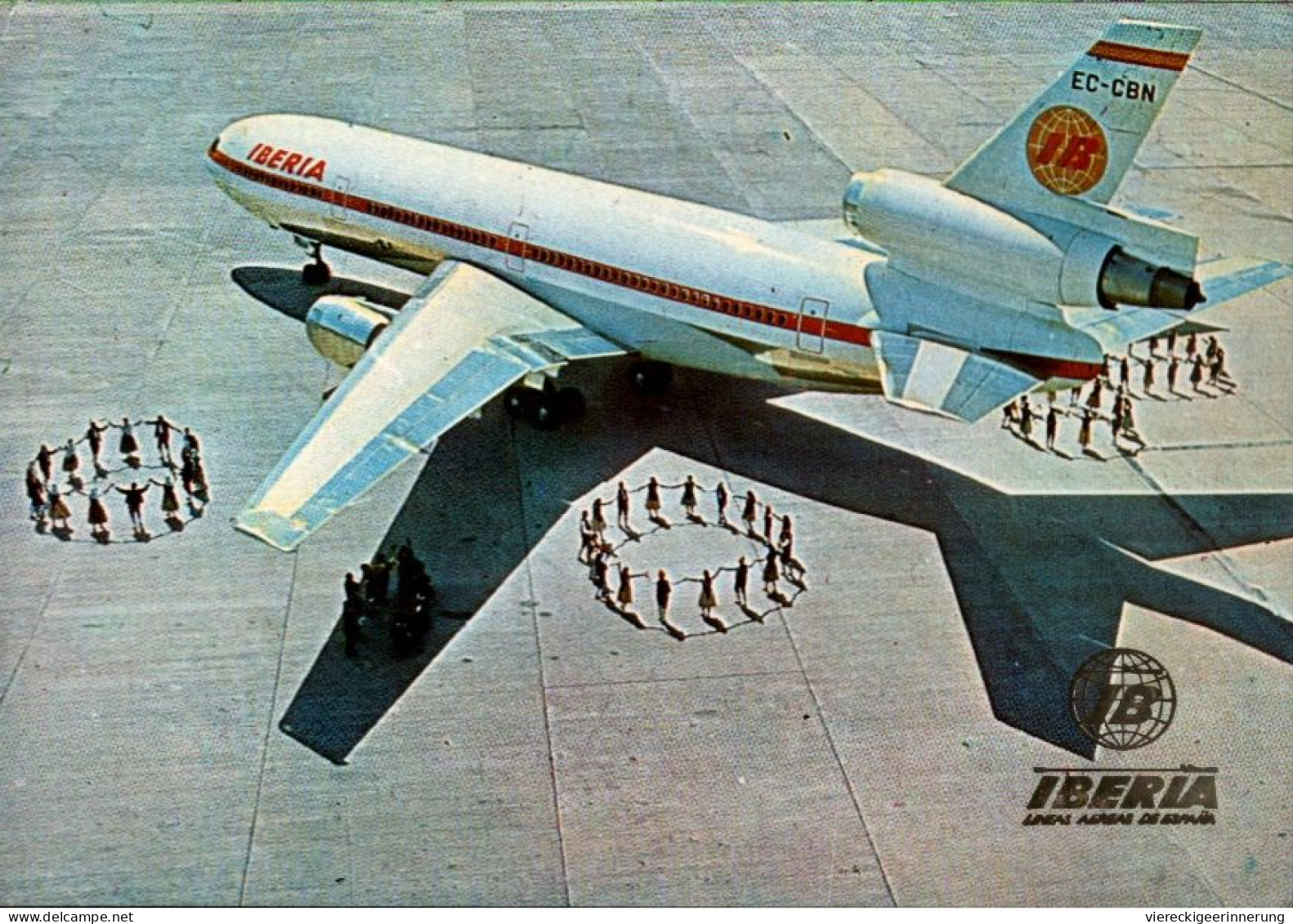 ! Flugzeug DC-10/30 Iberia, 1974, Reklamekarte, Spanien - 1946-....: Moderne