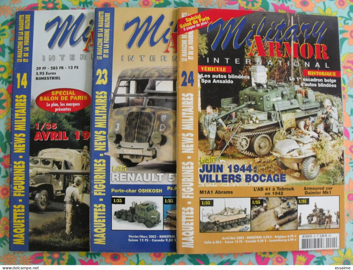 3 N° De Military Armor International Magazine N° 14,23,34 De 2002-2003. Maquette Figurine Militaire - Weapons