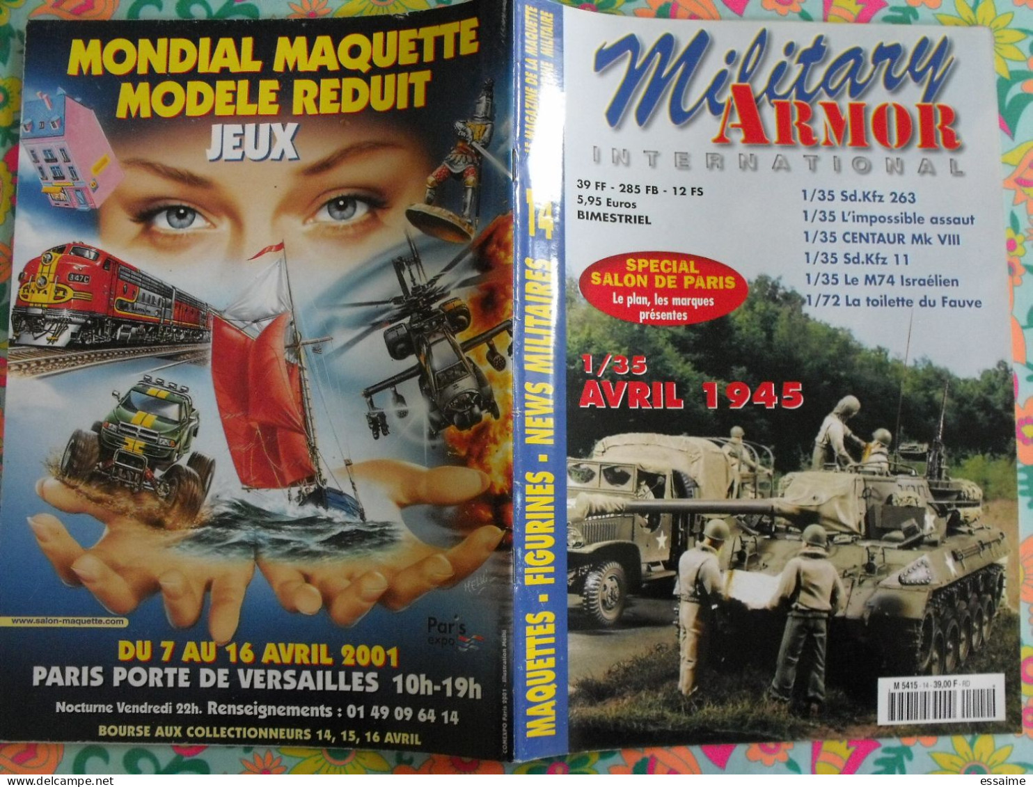 3 n° de Military Armor international magazine n° 14,23,34 de 2002-2003. maquette figurine militaire