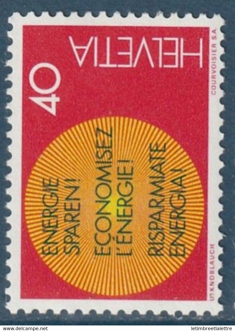 Suisse - YT N° 1010 ** - Neuf Sans Charnière - 1976 - Unused Stamps
