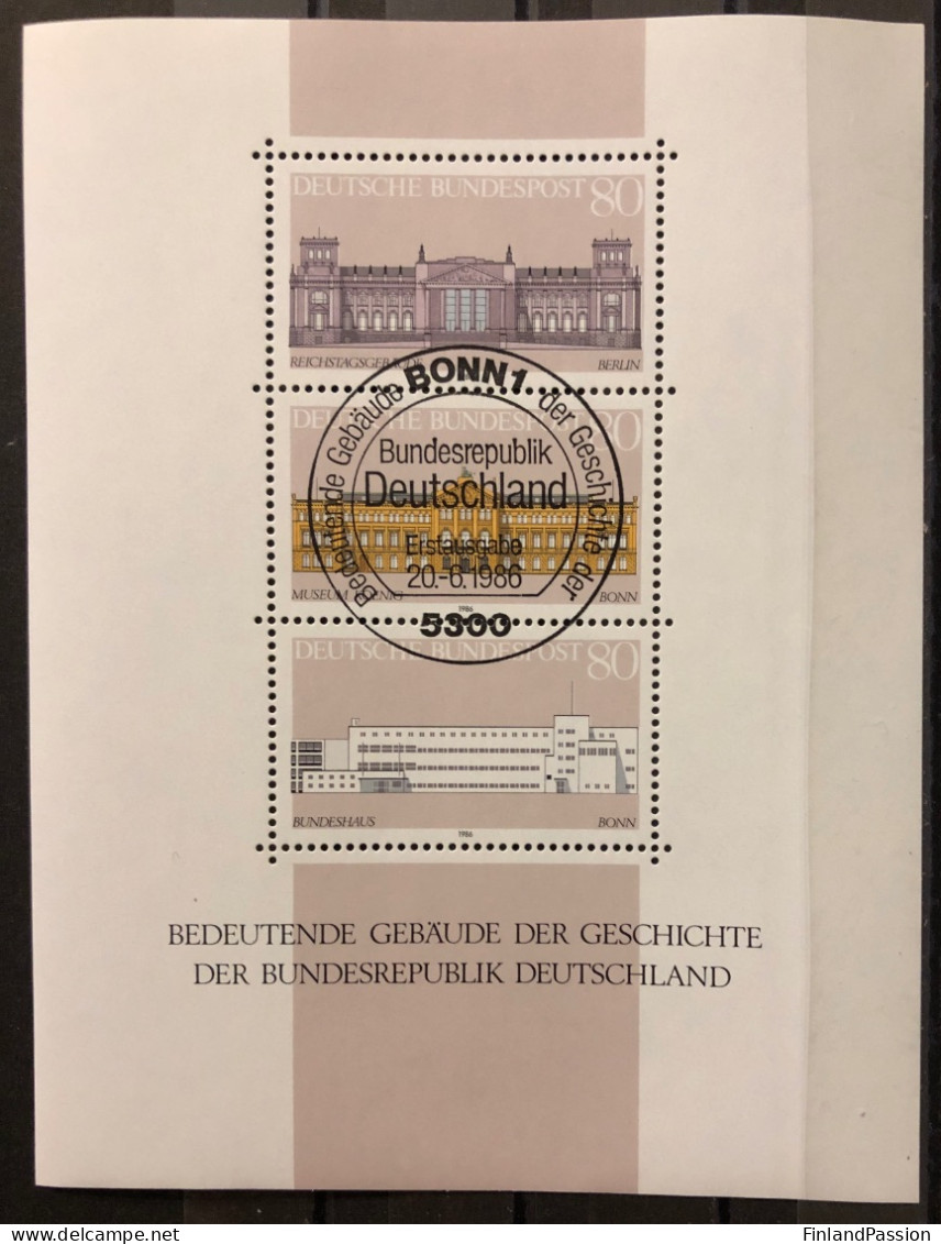 1986. MiNr. 1287-1289 (Block 20), O - Gebraucht