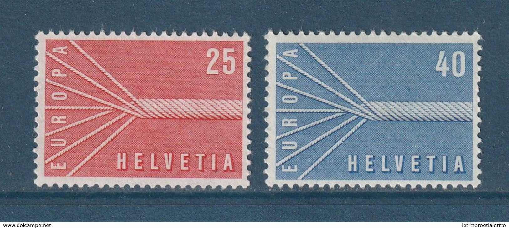 Suisse - YT N° 595 Et 596 ** - Neuf Sans Charnière - 1957 - Neufs