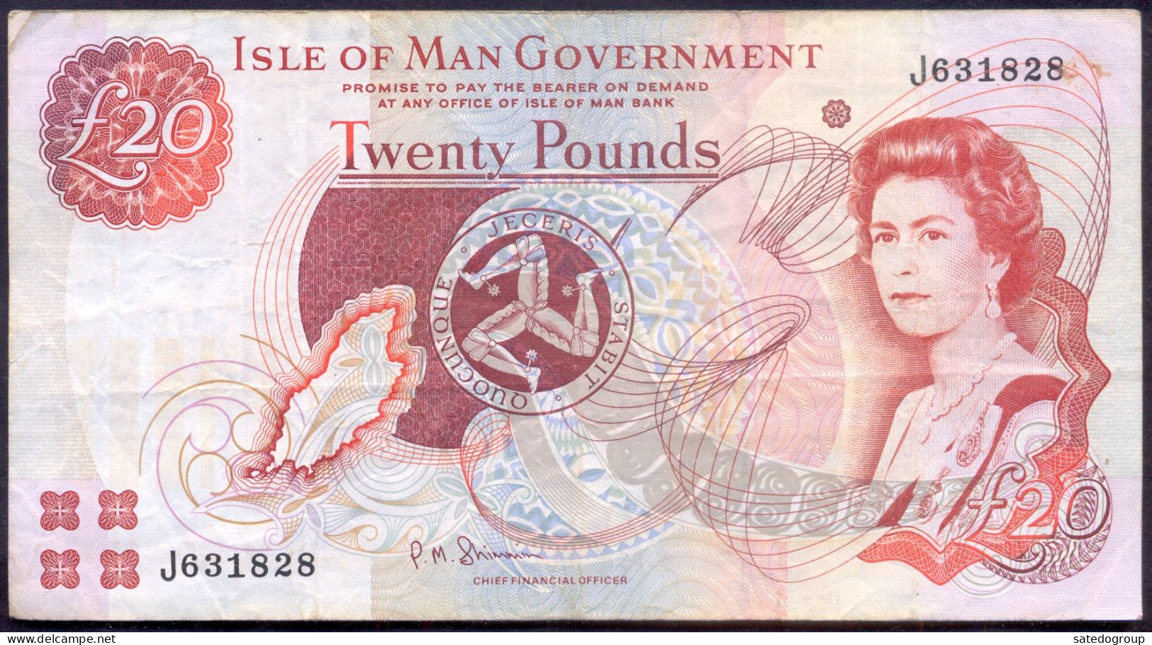 UK Isle Of Man 20 Pounds 2007  - VF # P- 47 - 20 Pounds