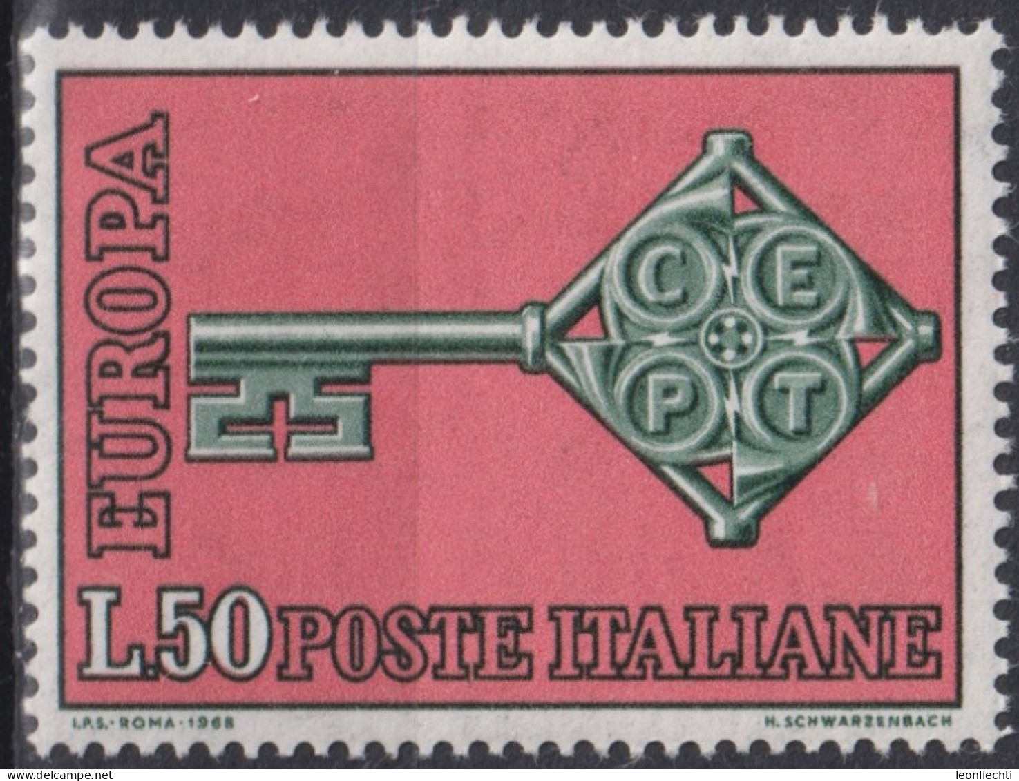 1968 Italien ** Mi:IT 1272, Sn:IT 979, Yt:IT 1010, Europa (C.E.P.T.) 1968 - Schlüssel - 1968