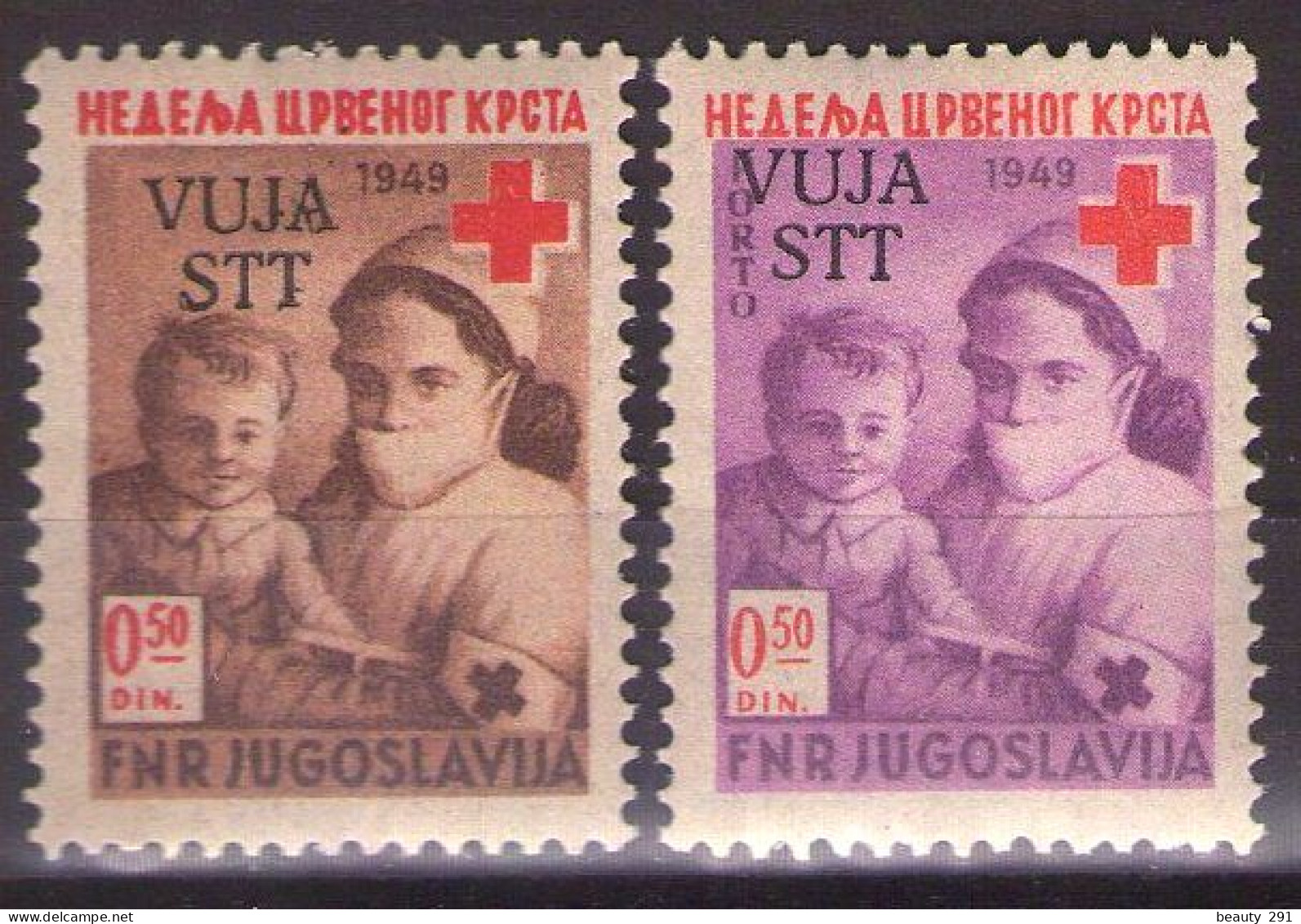 ITALIA - Trieste-Zona B -1950 Mi 2 - RED CROSS + PORTO - MNH**VF - Mint/hinged