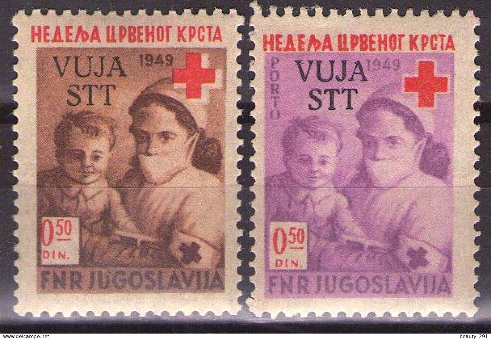 ITALIA - Trieste-Zona B -1950 Mi 2 - RED CROSS + PORTO - MNH**VF - Mint/hinged