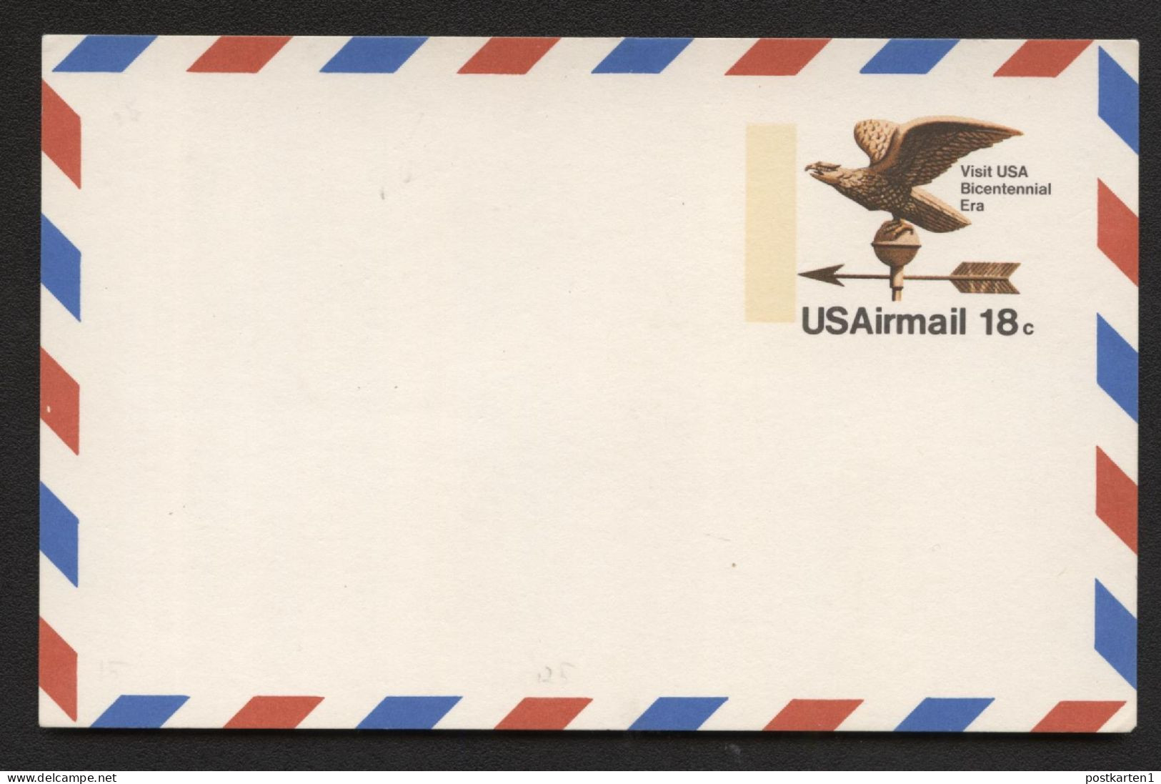 UXC15 Air Mail Postal Card FLUORESCENT Mint 1974 Cat. $4.50 - 1961-80