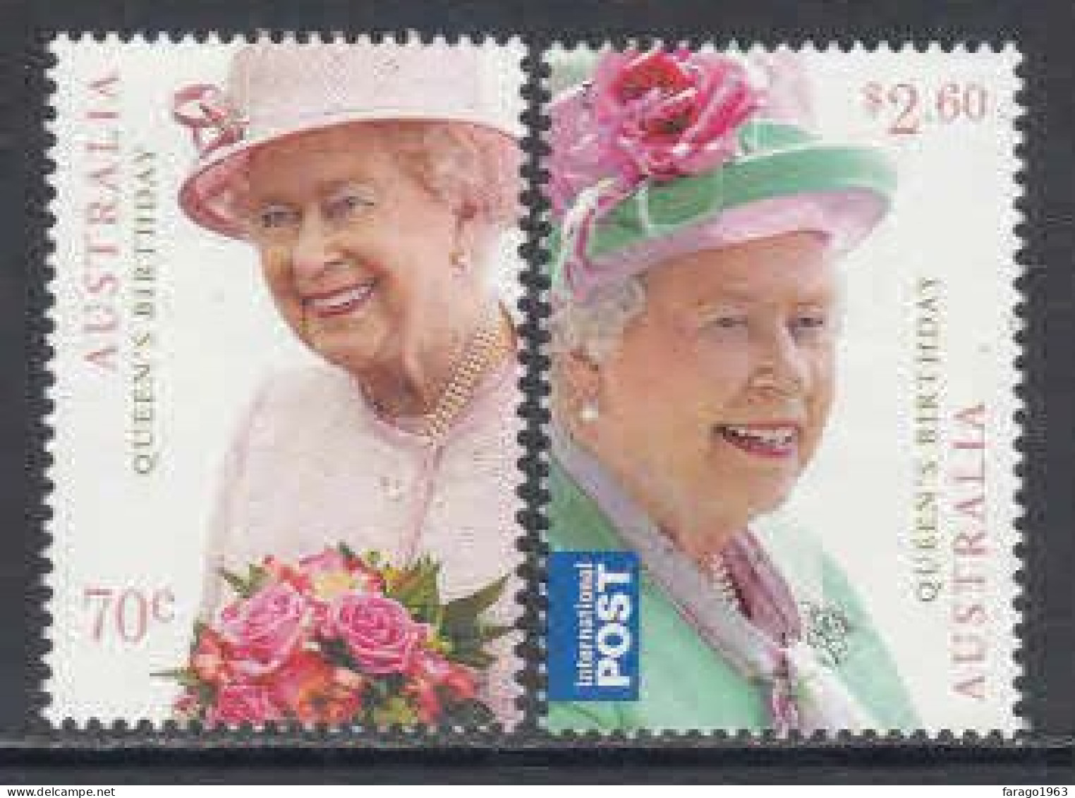 2014 Australia QEII Birthday Complete  Set Of 2 MNH  @ BELOW FACE VALUE - Mint Stamps