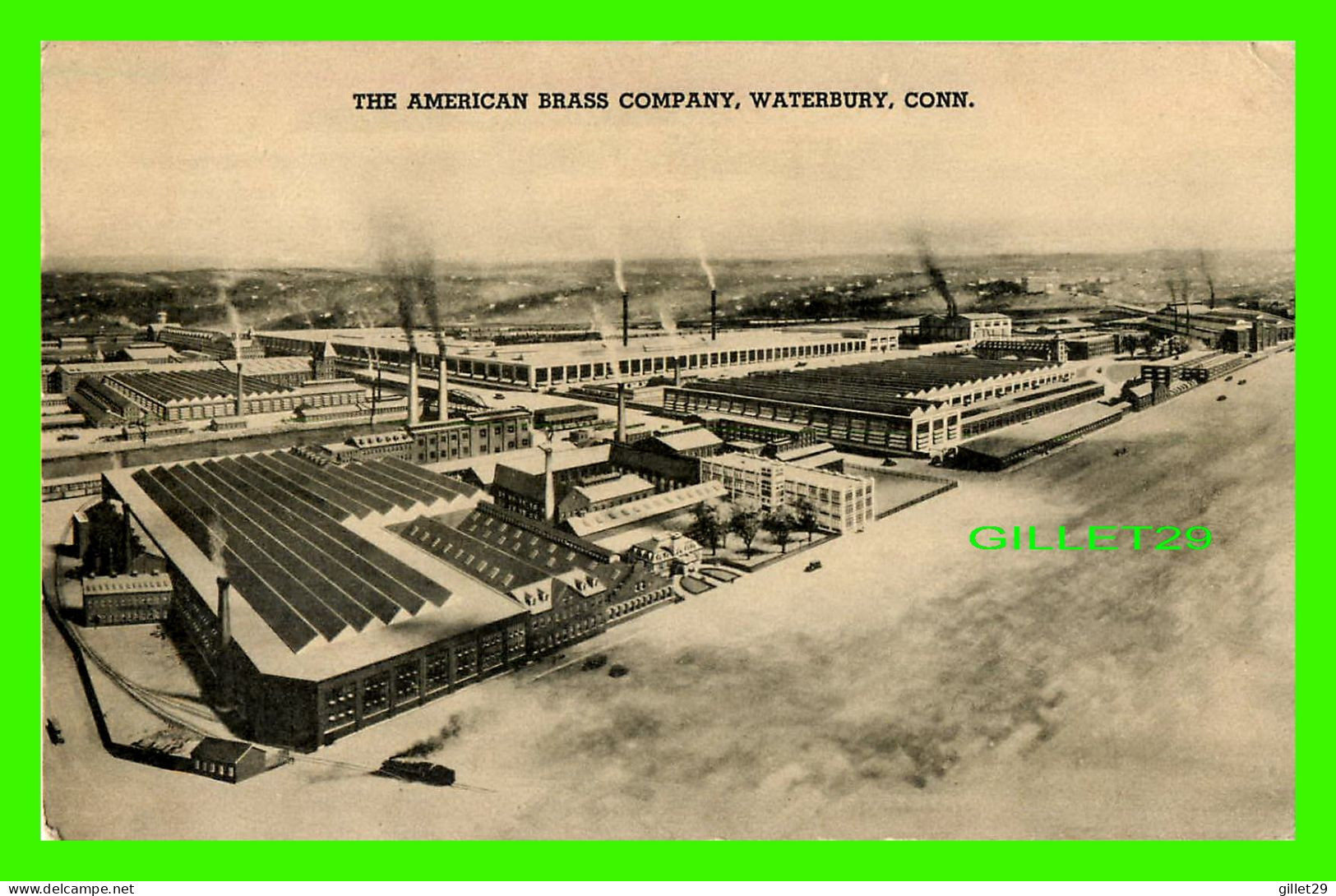 WATERBURY, CT - THE AMERICAN BRASS COMPANY - TRAVEL IN 1938 -  PUB. BY THE COLLOTYPE CO - - Waterbury