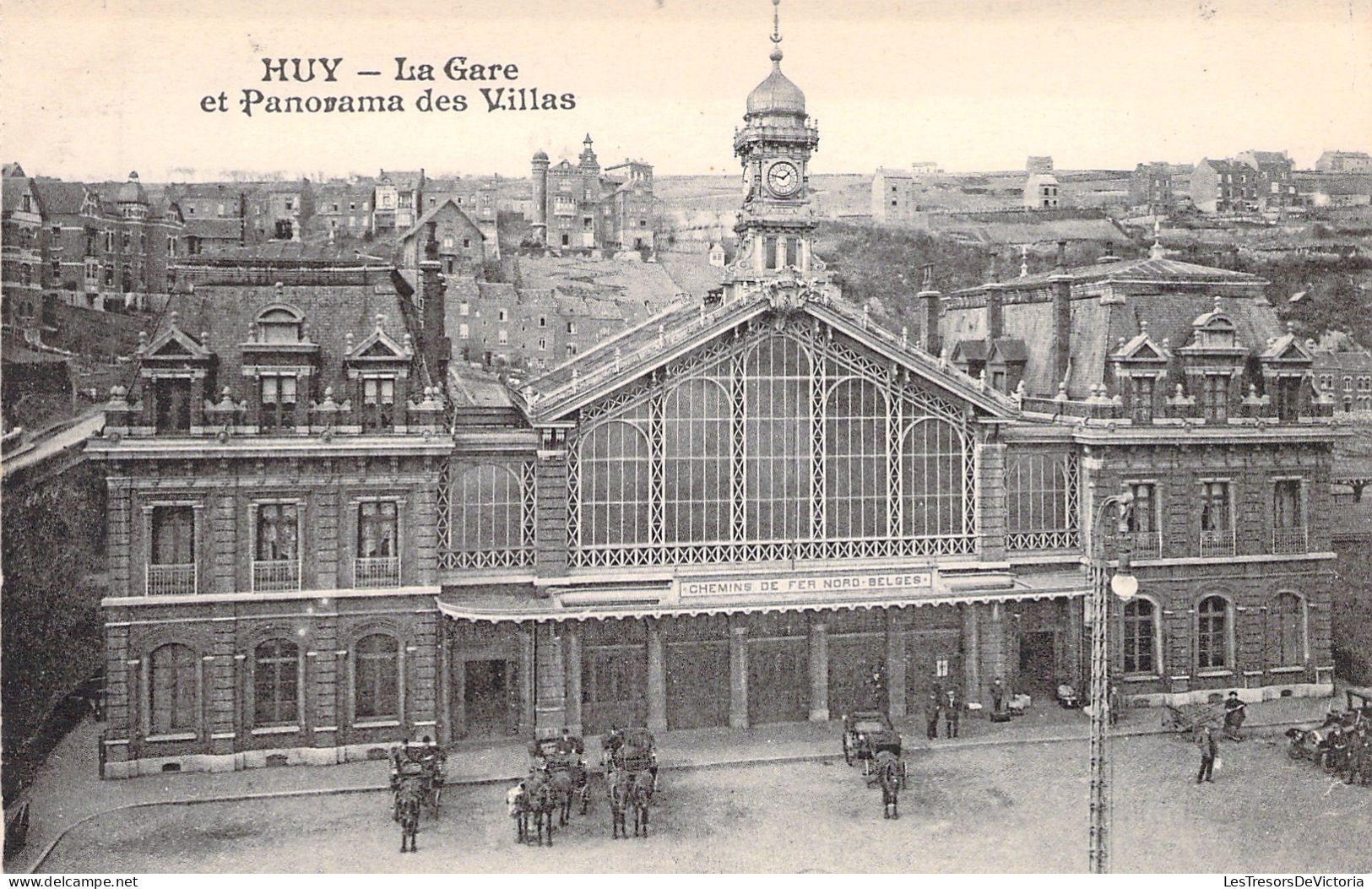 BELGIQUE - Huy - La Gare Et Panorama Des Villas - Carte Carnet - Carte Postale Ancienne - Hoei