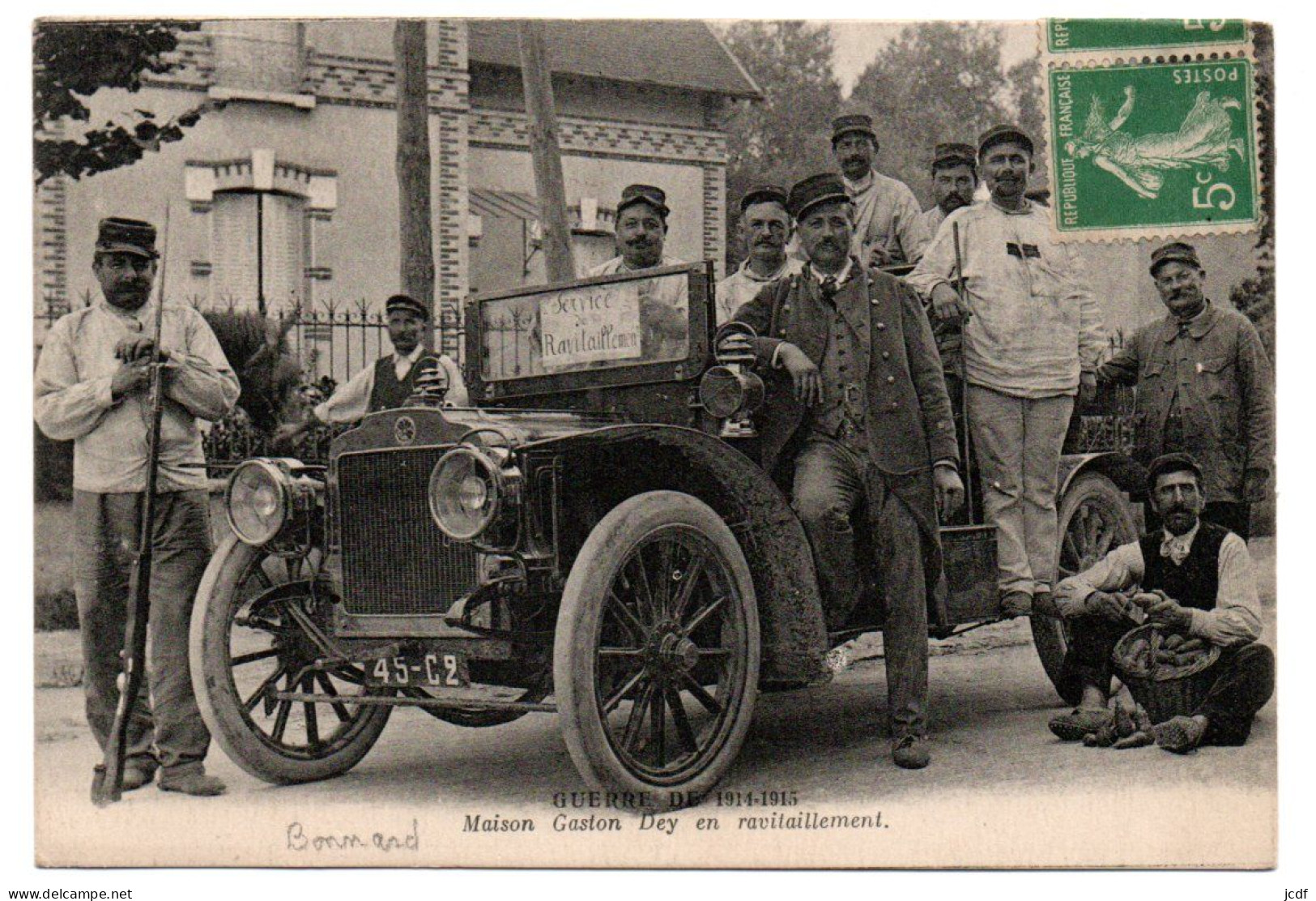 89 BONNARD Maison Gaston DEY En Ravitaillement - Guerre 1914 - 1915 Ecrite 1915 Gros Plan Militaires Env Migennes - Shopkeepers