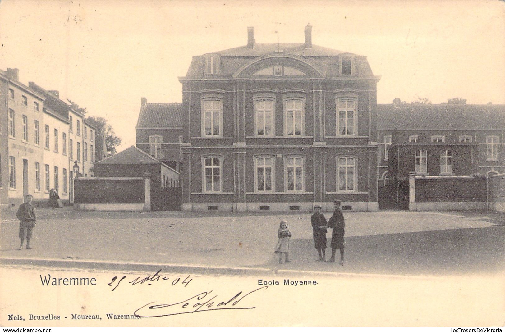 BELGIQUE - Souvenir De Waremme - Ecole Moyenne - Nels - Carte Postale Ancienne - Waremme