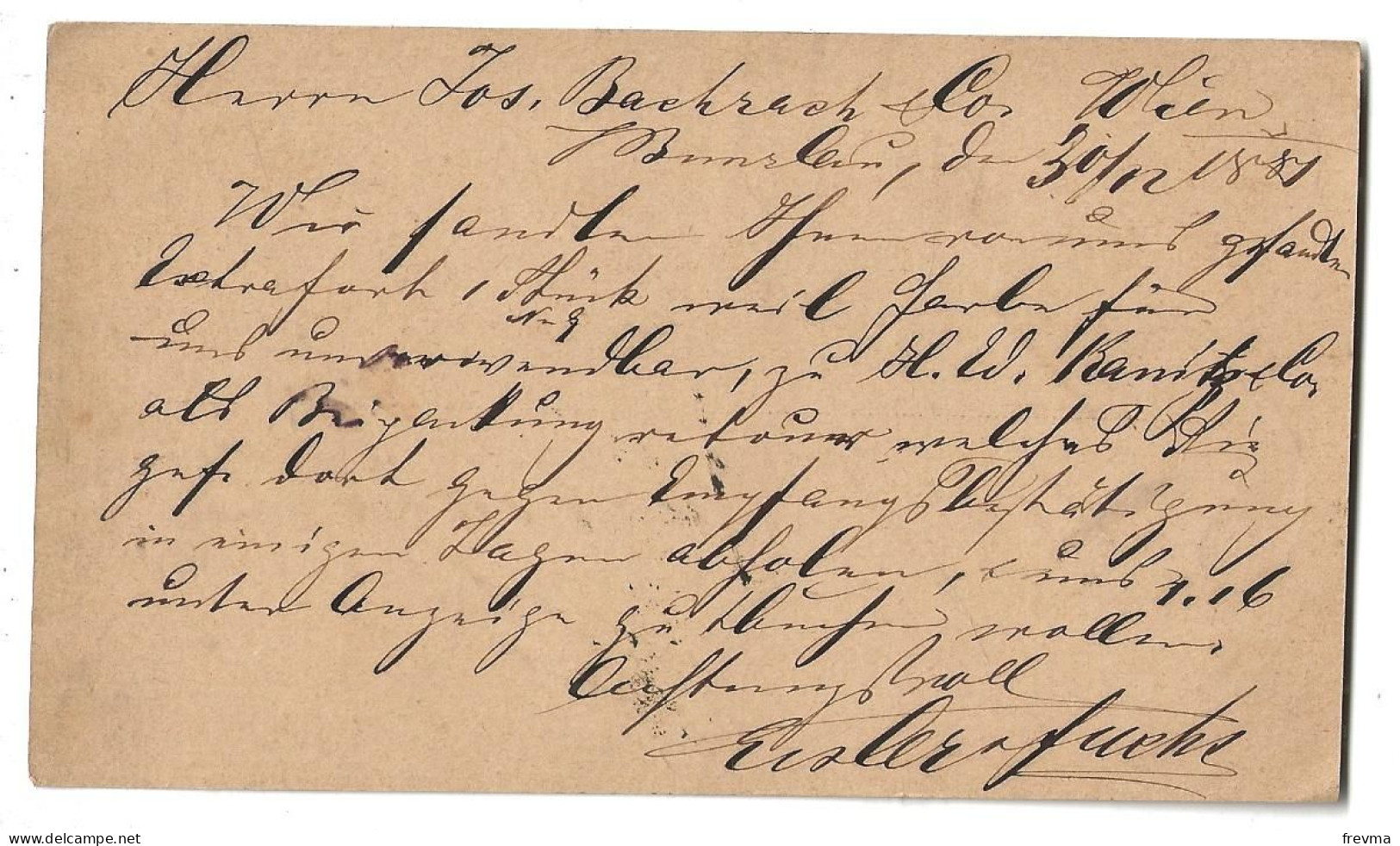Entier Postaux Autriche Obliteration Wien Obliteration Jungrunllno 1881 - Cartes-lettres