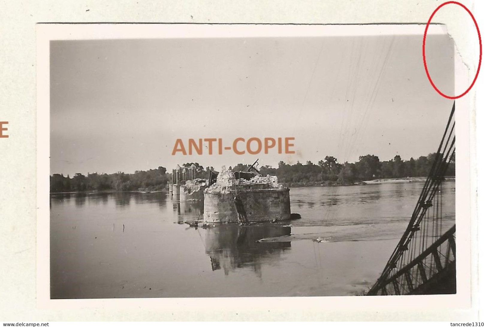 WW2 PHOTO ORIGINALE ALLEMANDE Pont Ko à SAINT MATHURIN SUR LOIRE P. Les Rosiers Entre Angers & Saumur 49 MAINE ET - 1939-45