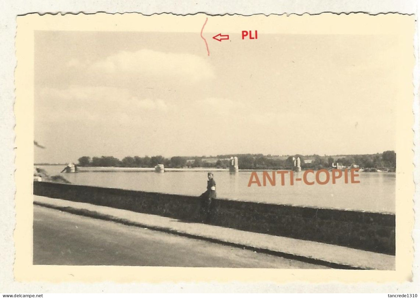 WW2 PHOTO ORIGINALE Soldat Allemand Pont Ko à SAINT MATHURIN SUR LOIRE P. Les Rosiers Entre Angers & Saumur 49 MAINE ET - 1939-45