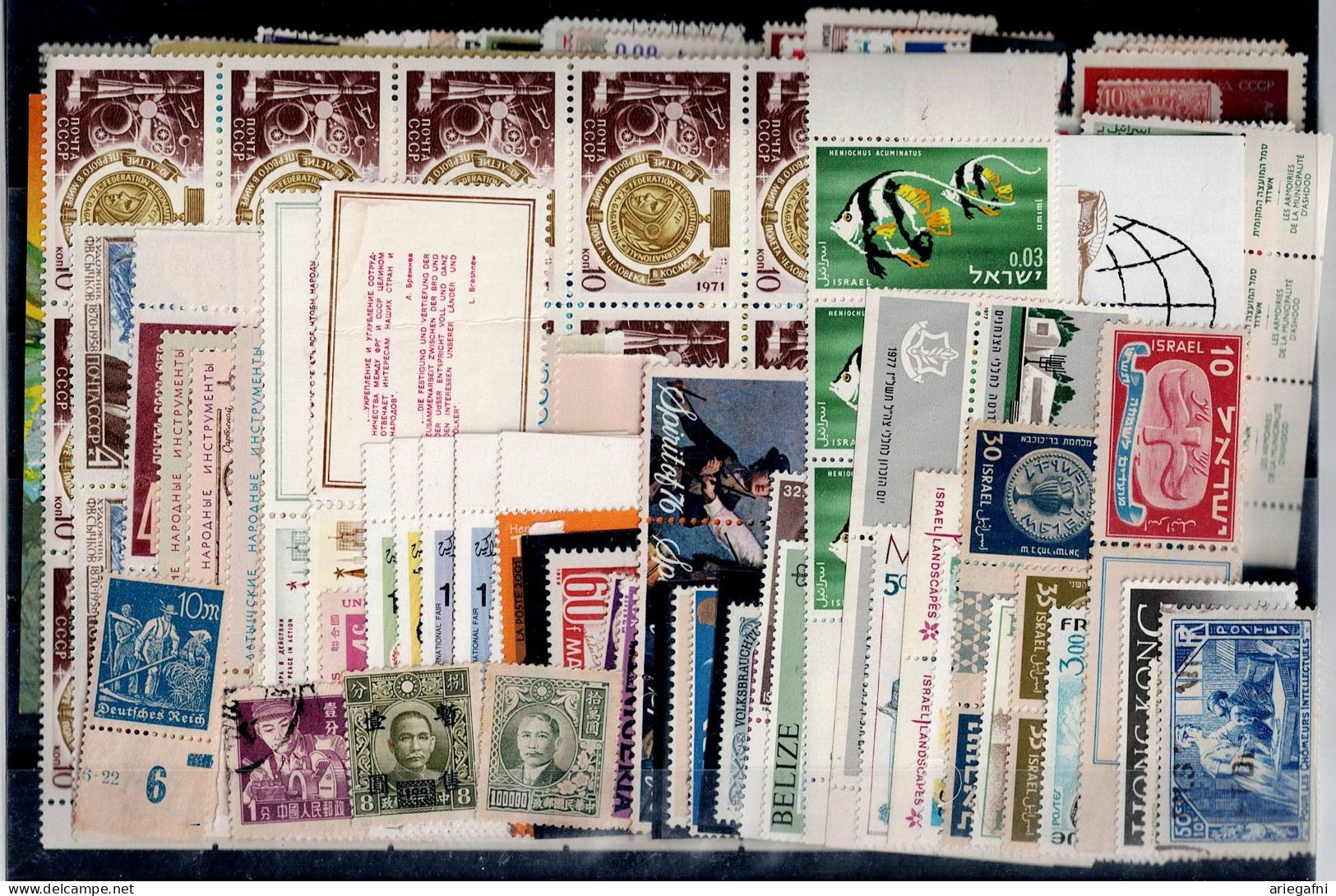 LOT OF 252 STAMPS MINT+USED+ 16 BLOCKS MI- 76 EURO VF!! - Collections (sans Albums)