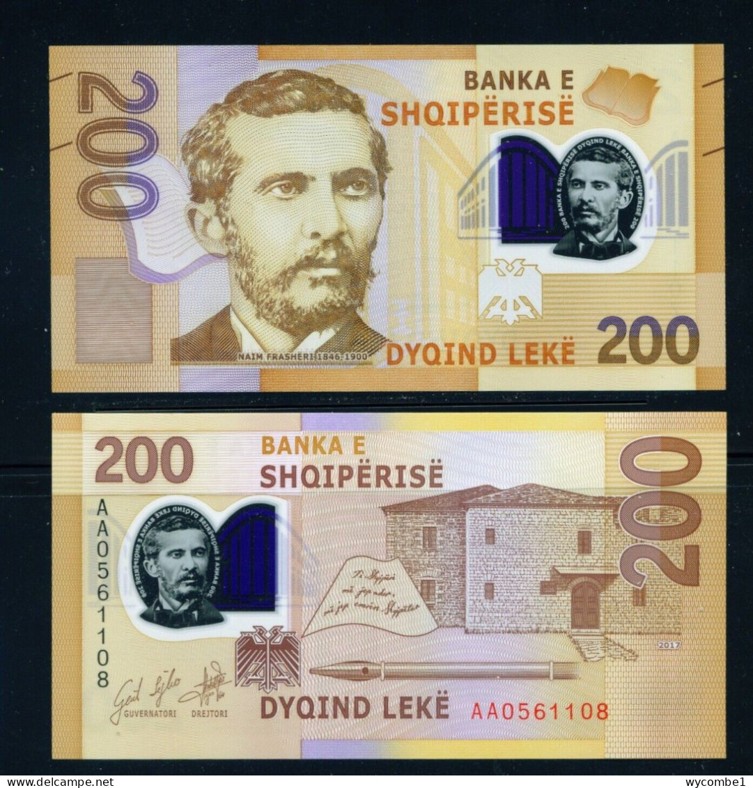 ALBANIA -  2017  200 Lek UNC Banknote - Albania