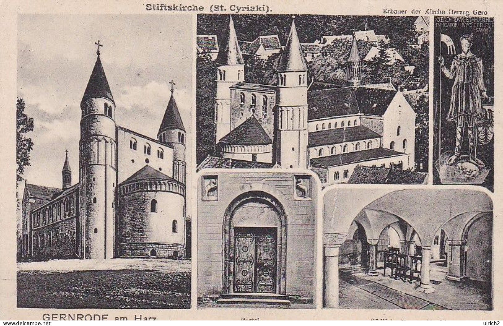 AK Gernrode Am Harz - Stiftskirche St. Cyriaki - Mehrbildkarte - Ca. 1920 (65363) - Quedlinburg
