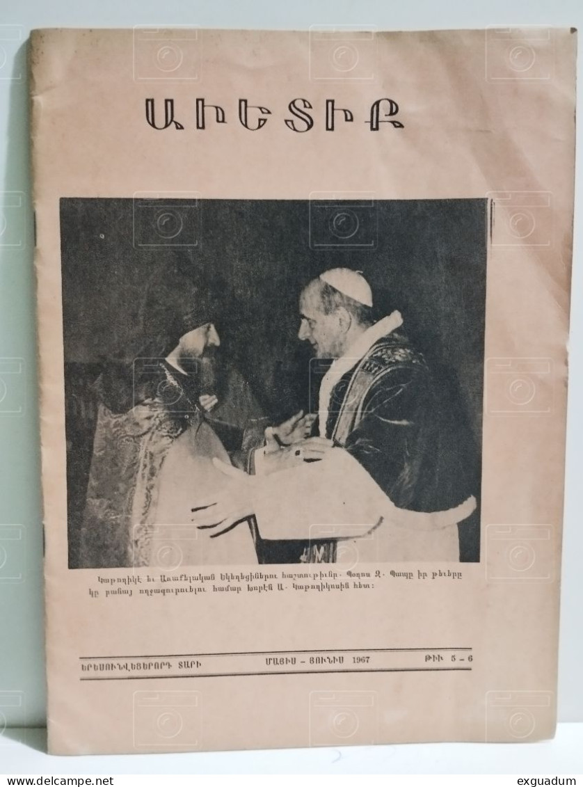 Armenia-Lebanon. Magazine REVUE AVEDIK Patriarcat Armenien Catholique. Beyrouth - Liban. 1967 - Tijdschriften