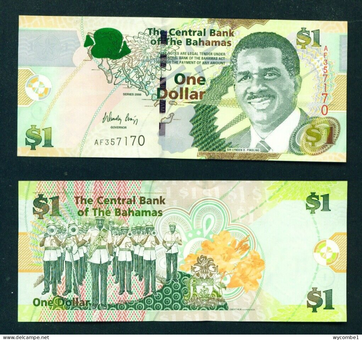 BAHAMAS -  2008 1 Dollar UNC Banknote - Bahamas