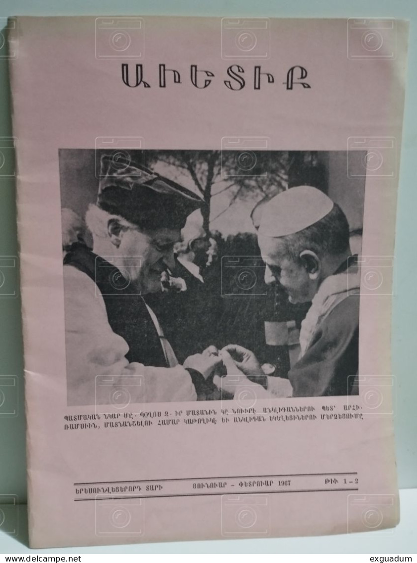 Armenia-Lebanon. Magazine REVUE AVEDIK Patriarcat Armenien Catholique. Beyrouth - Liban. 1967 - Riviste & Giornali