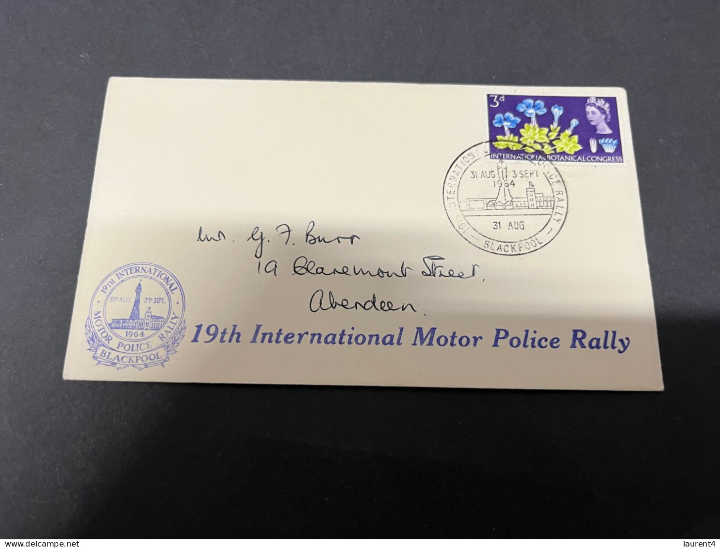 21-9-2023 (1 U 43) UK FDC Cover (1 Cover) 1964 - 19th International Motor Police Rally - ....-1951 Pre Elizabeth II