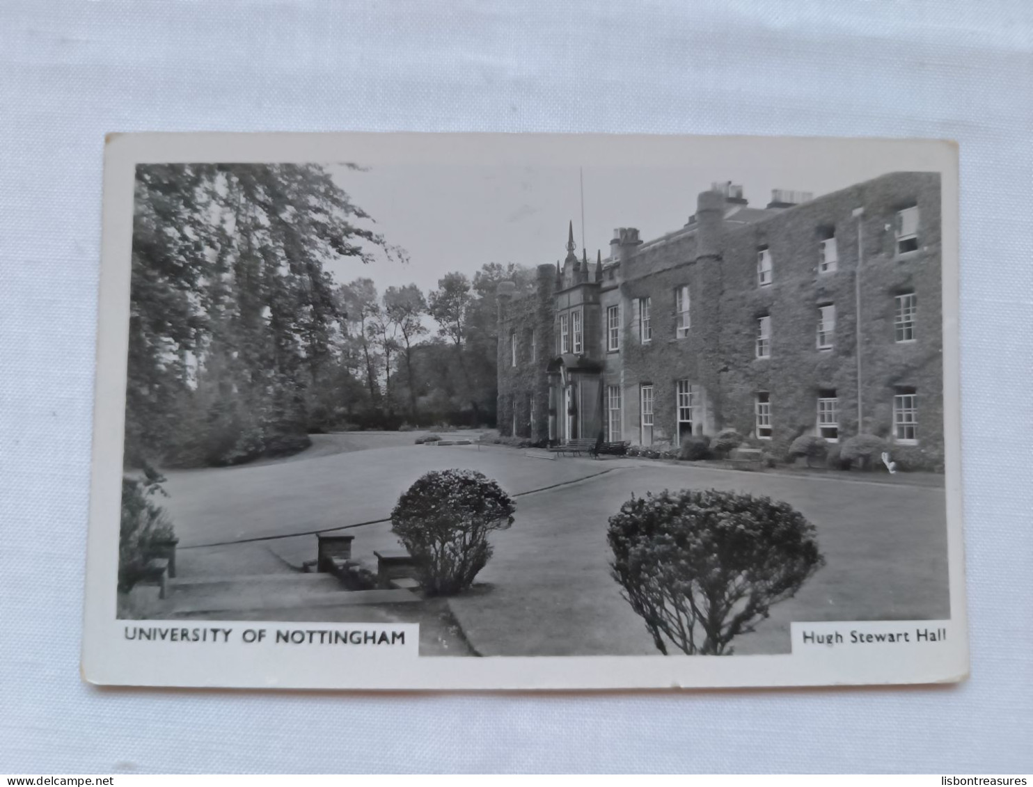 ANTIQUE POSTCARD UNITED KINGDOM NOTTINGHAM - UNIVERSITY HUGH STEWART HALL CIRCULATED 1955 - Nottingham