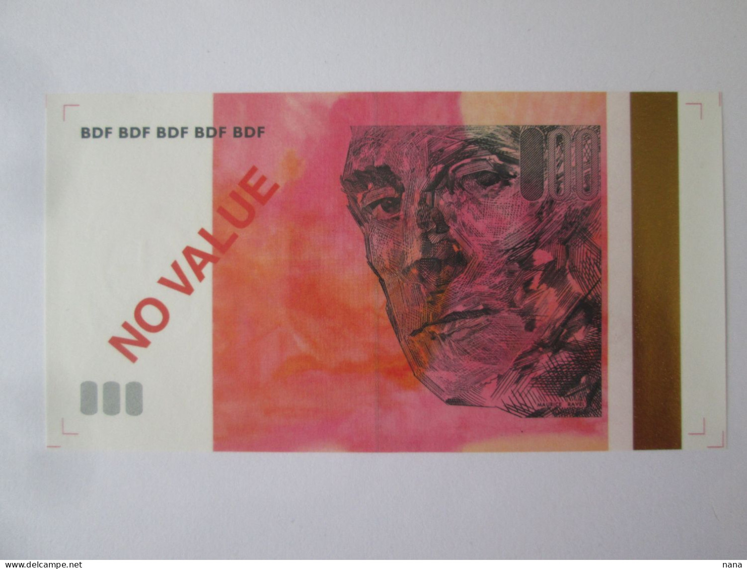 France 0 Francs UNC Emission Privee Specimen Essay/private Issue Test Specimen - Specimen